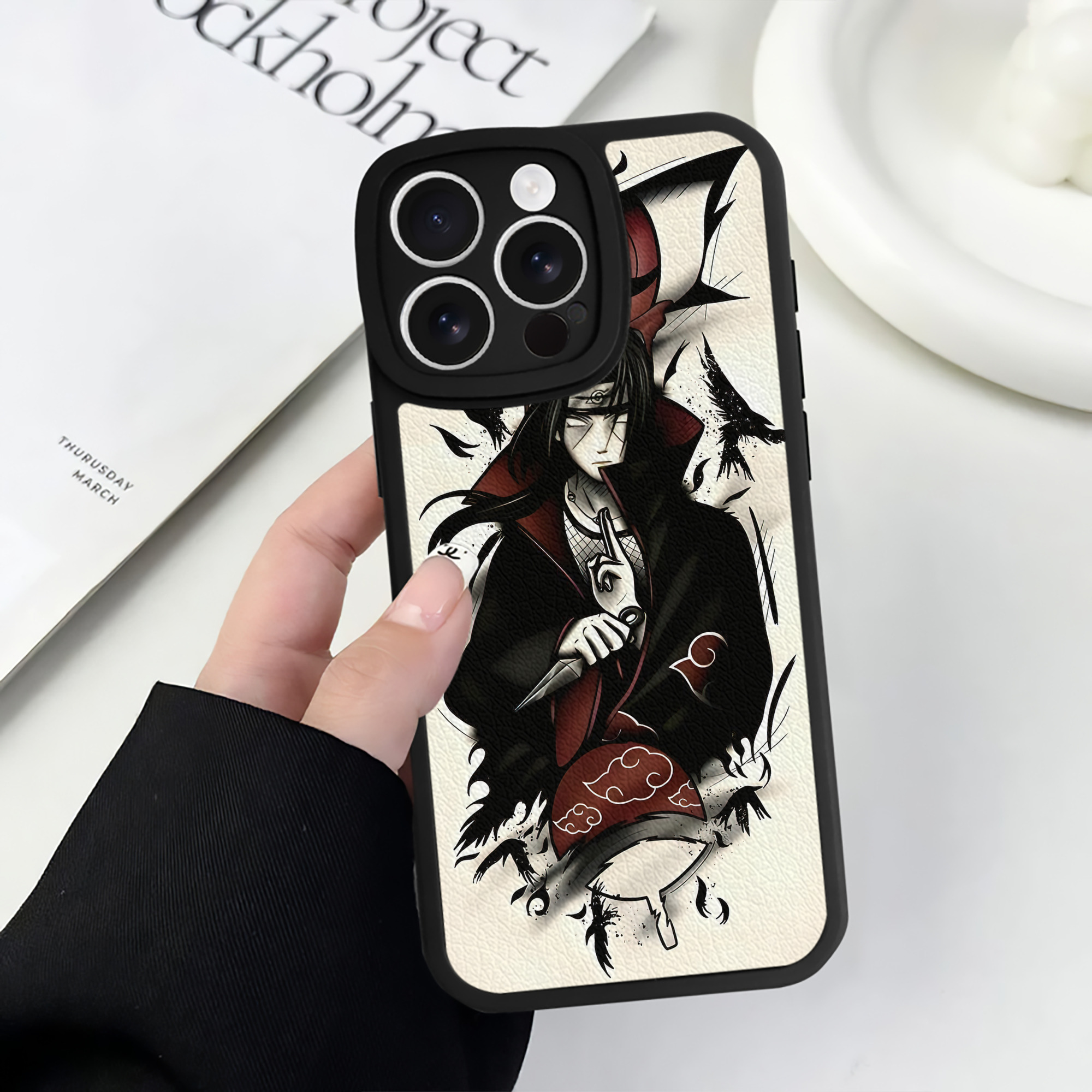 （画像用） NARUTO -ナルト- NARUTO -ナルト- 疾風伝 【iPhone 16シリーズ対応】シリコンスマホケース（レザー調） 材質：シリコン